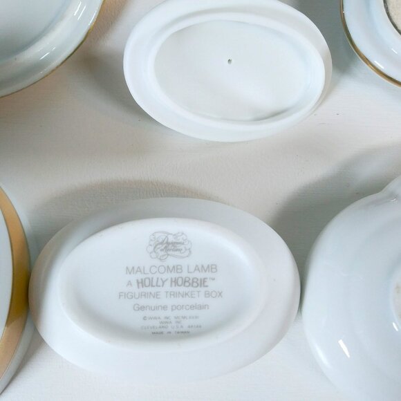 Jewelry/Trinket Holders Vintage Malcomb Lamb Colonial Picture Musical Avon Lot 3 - Picture 6 of 10